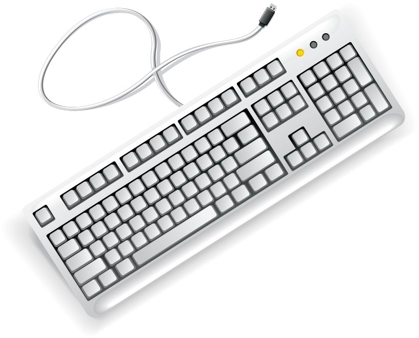 free vector White Computer Keyboard Vector